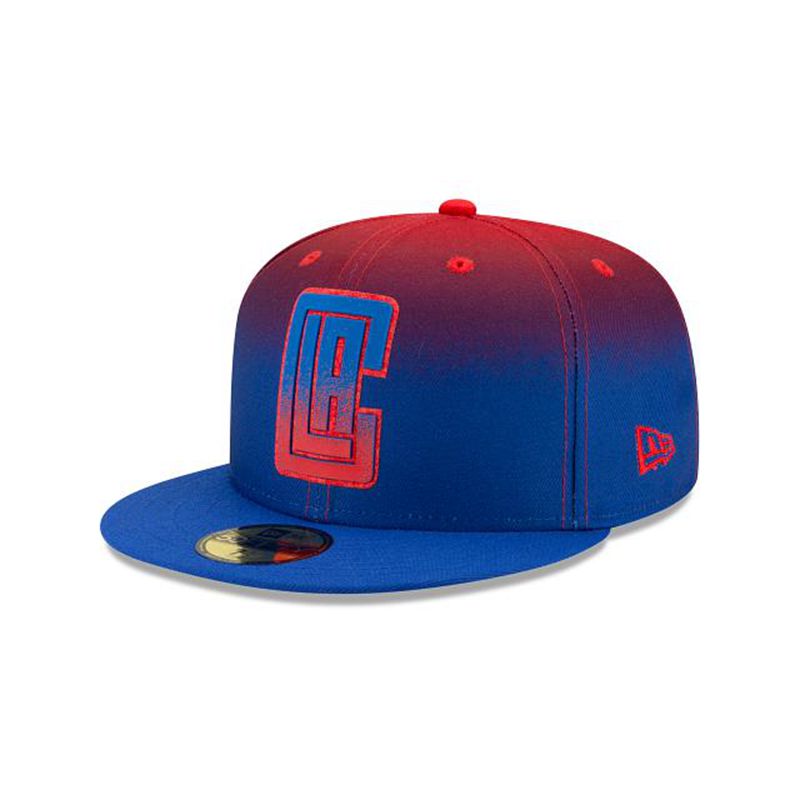 NBA Los Angeles Clippers Back Half 59Fifty Fitted (IIE4360) - Blue New Era Caps